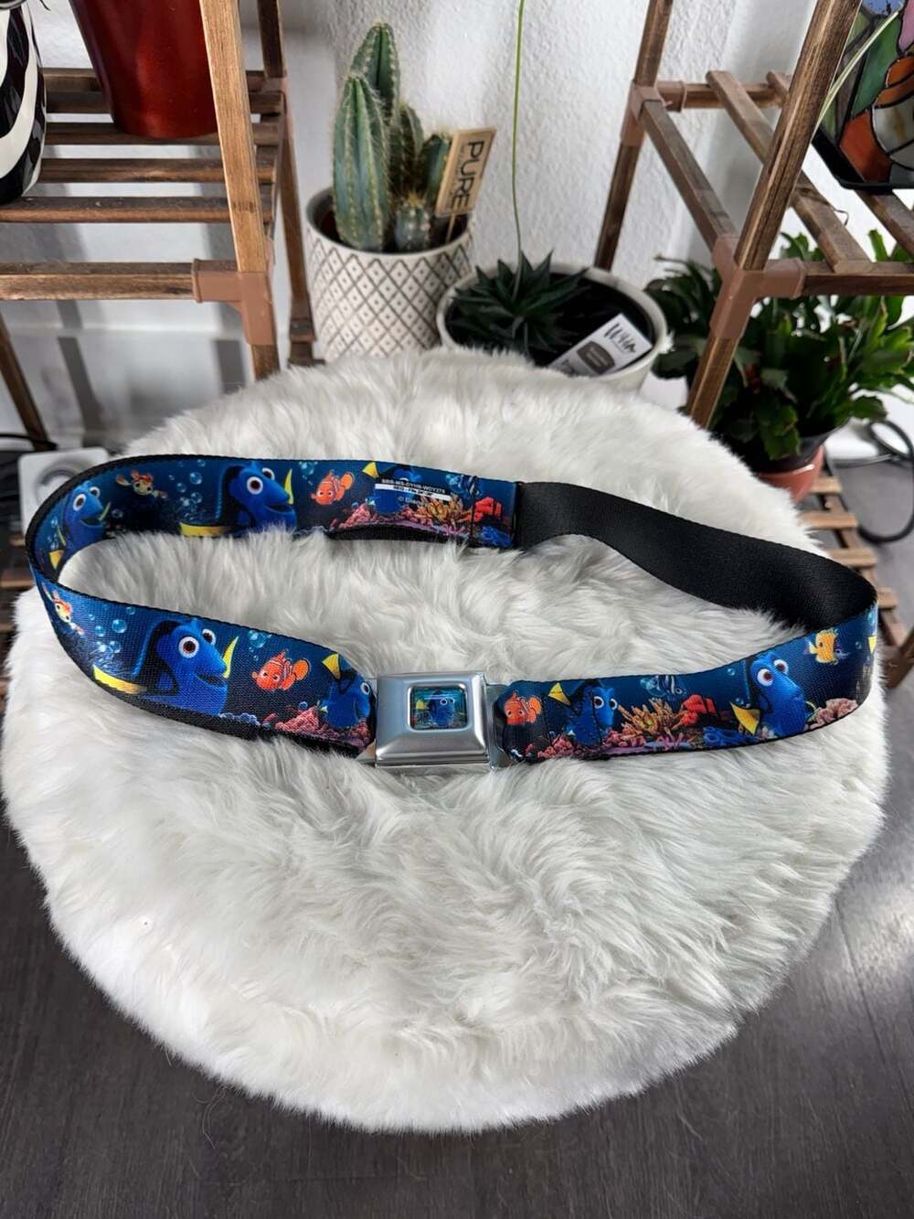 Buckle-Down Finding Dory Seatbelt Belt Fits 24-38 Blue Nylon